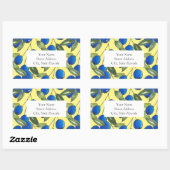 étiquettes 'Hand Drawn Blueberries 2 Motifs' (Feuille)