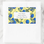 étiquettes 'Hand Drawn Blueberries 2 Motifs' (Sac)