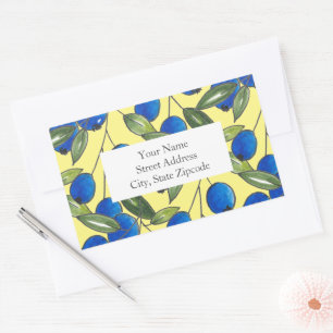 étiquettes 'Hand Drawn Blueberries 2 Motifs'