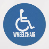Étiquettes Handicap Fauteuil roulant (Design 2)
