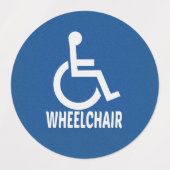 Étiquettes Handicap Fauteuil roulant (Design 1)