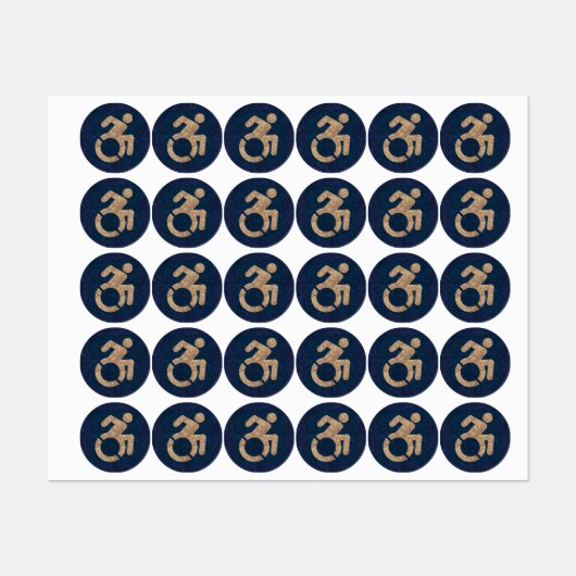 Étiquettes Handicap Texté (Feuille)