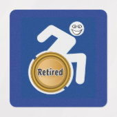 Étiquettes Handicapés à la retraite (Design 1)