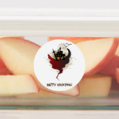 Étiquettes Happy Halloween Haunted Maison Chat noir (Apposé)