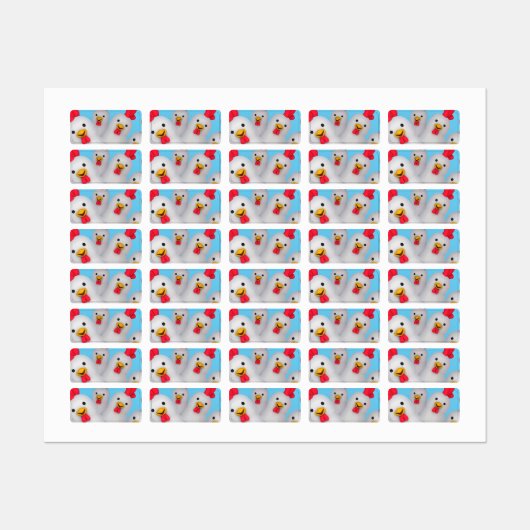 Étiquettes Happy hen (Feuille)