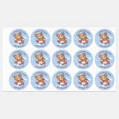 Étiquettes Happy Teddy Summer Holiday Pool Float Custom (Feuille)