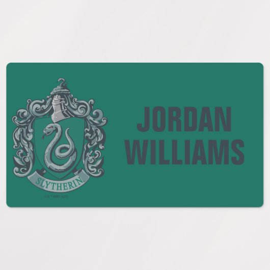 Étiquettes Harry Potter | Slytherin Crest Green (Design 2)