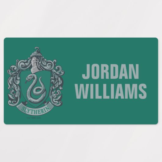 Étiquettes Harry Potter | Slytherin Crest Green (Design 1)
