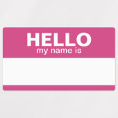 Étiquettes Hello my name is - pink teal purple - Employee (Design 1)