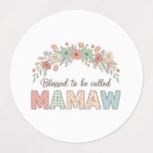 Étiquettes Heureuse d'être appelée Mamaw (Design 1)