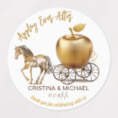 Étiquettes Heureusement Jamais Après Caramel Apple Mariage Fa (Design 1)