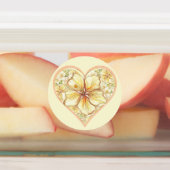 Étiquettes Hibiscus & dentelle JAUNE (Apposé)