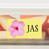 Étiquettes Hibiscus rose Fleur tropicale (Apposé)