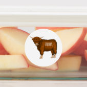 Étiquettes Highland cow (Apposé)