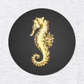 Étiquettes Hippocampe Polygonal Or (Design 2)