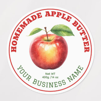 Étiquettes Homemade Apple Butter Product Label Waterproof