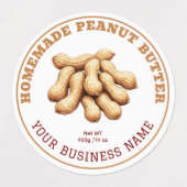Étiquettes Homemade Peanut Butter Product Label Waterproof (Design 2)