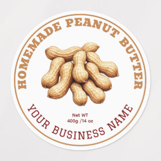 Étiquettes Homemade Peanut Butter Product Label Waterproof