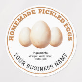 Étiquettes Homemade Pickled Eggs Product Label Waterproof (Design 2)