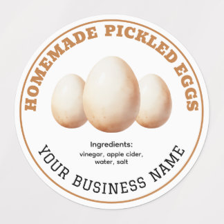 Étiquettes Homemade Pickled Eggs Product Label Waterproof