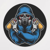 Étiquettes homme bleu (Design 1)