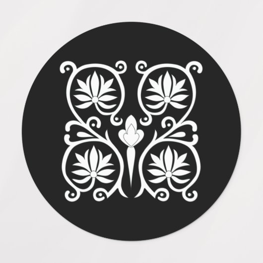 Étiquettes Hongrois ancien Motif folklorique (Design 5)