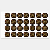 Étiquettes Horloge Steampunk avec des engrenages anciens (Feuille)