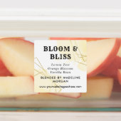 Étiquettes Huiles essentielles géométriques à l'aquarelle ble (Apposé)