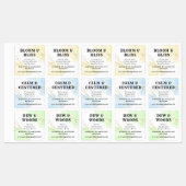 Étiquettes Huiles essentielles géométriques à l'aquarelle ble (Feuille)