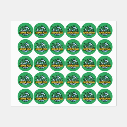 Étiquettes Humeur d'été (Feuille)