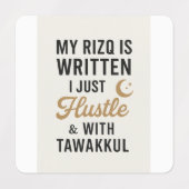 Étiquettes "Hustle with Tawakkul - Faith Based Islamic Design (Design 2)
