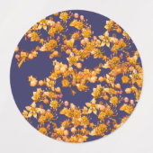Étiquettes Hydrangea Orange et Navy (Design 1)