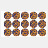 Étiquettes Hydrangea Orange et Navy (Feuille)