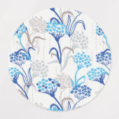 Étiquettes Hydrangée légère et aérée Motif floral (Design 1)