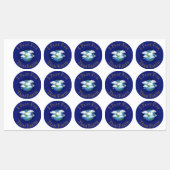 Étiquettes "I Play For Team Earth" Message d'unité (Feuille)