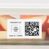 Étiquettes ID de l'actif de code QR Style d'étiquette de prop (Apposé)