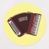 Étiquettes Illustration d'accordion (Design 2)