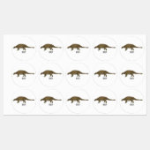 Étiquettes Illustration d'Ankylosaurus (Feuille)
