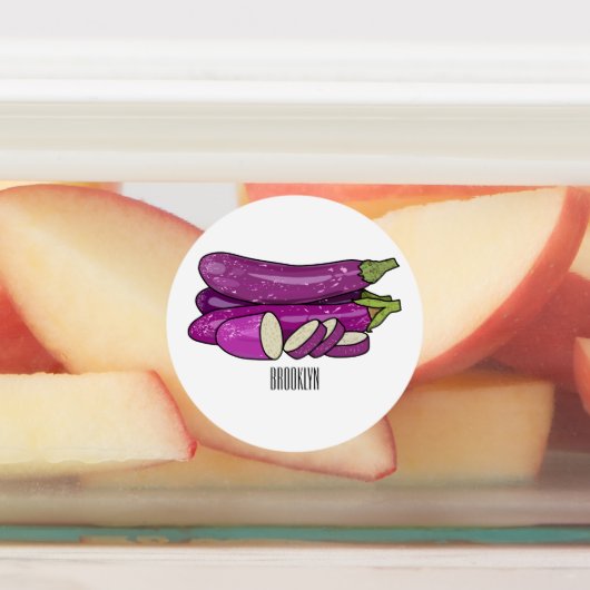 Étiquettes Illustration d'aubergine (Apposé)