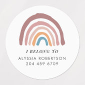 Étiquettes Illustration de arc-en-ciel pastel fait partie de  (Design 2)