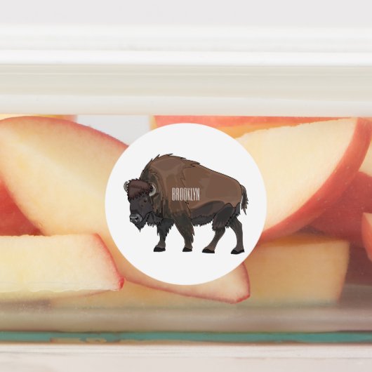 Étiquettes Illustration de bison (Apposé)