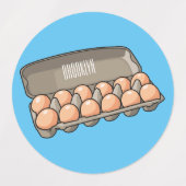 Étiquettes Illustration de carton d'oeufs (Design 2)