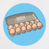 Étiquettes Illustration de carton d'oeufs (Design 1)