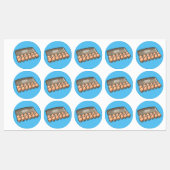 Étiquettes Illustration de carton d'oeufs (Feuille)
