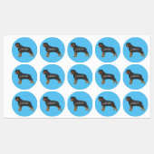 Étiquettes Illustration de chien Rottweiler (Feuille)