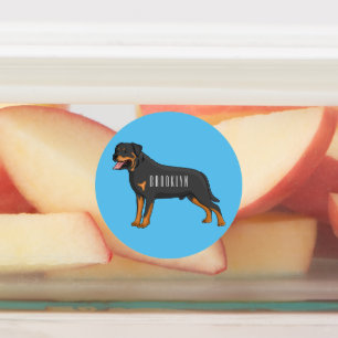 Étiquettes Illustration de chien Rottweiler