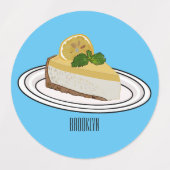 Étiquettes Illustration de citron cheesecake (Design 1)
