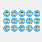 Étiquettes Illustration de citron cheesecake (Feuille)