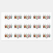 Étiquettes Illustration de dessin animé pour le thé de bulle (Feuille)