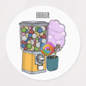 Étiquettes Illustration de dessin de bonbon (Design 2)
